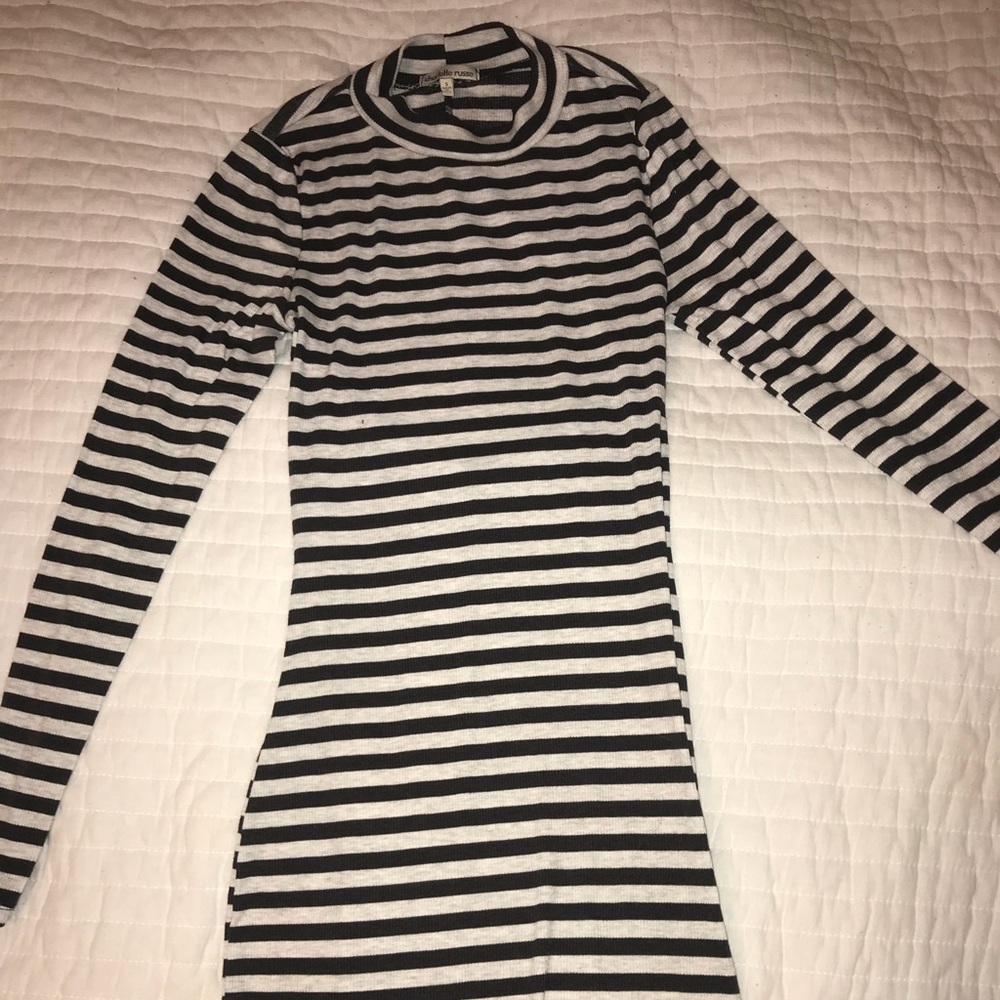 Striped Bodycon Dress w cut out